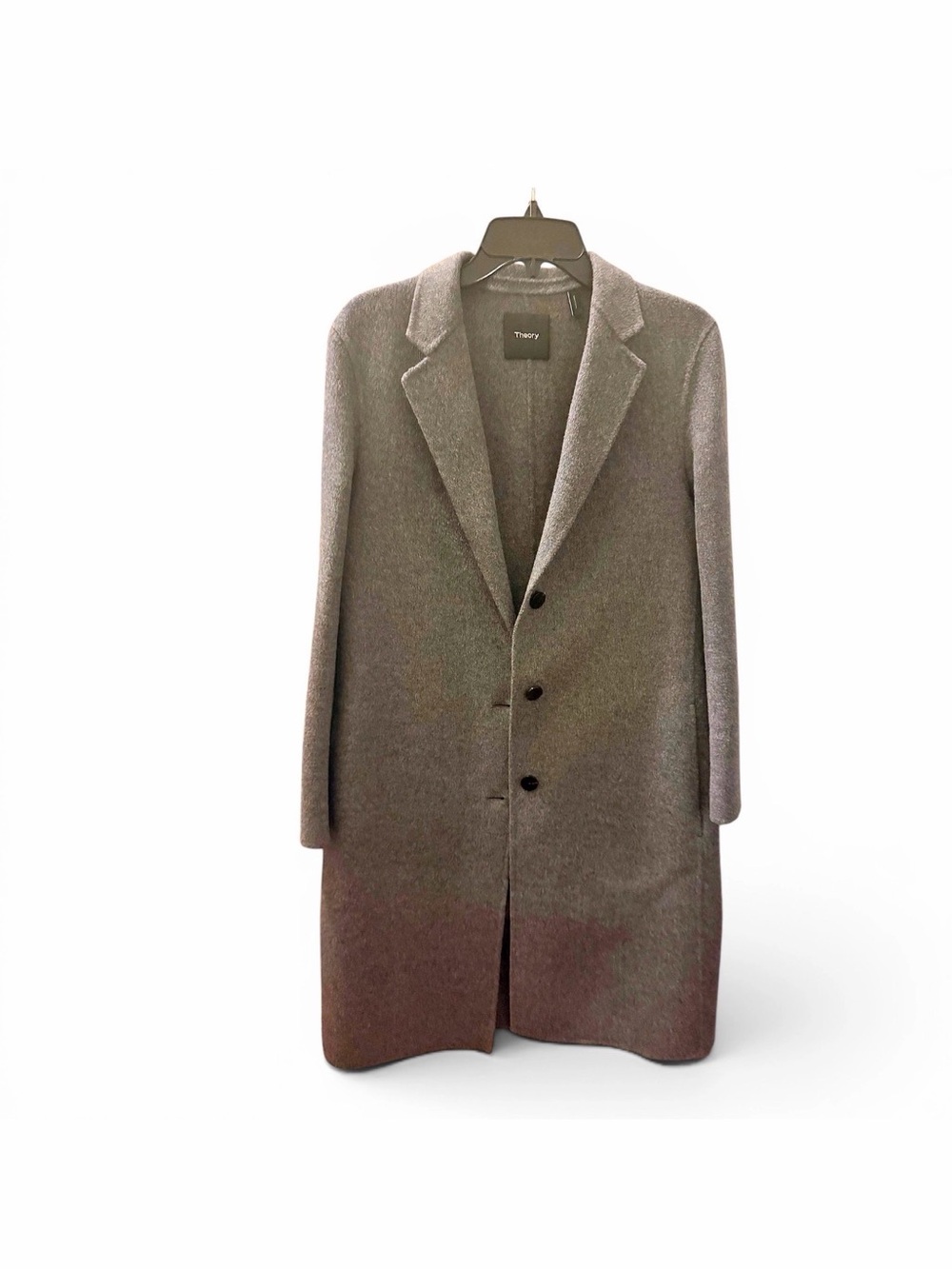 Theory Men's Charcoal Single-Breasted Wool Coat